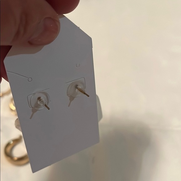 Purple and White Zebra Print Earrings - Picture 3 of 3